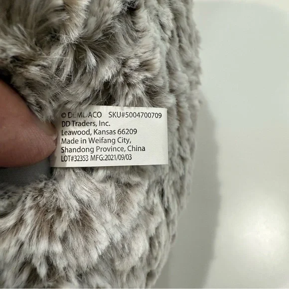 Demdaco Jumbo Giving Bear in Gray, Cream, Beige - Picture 11 of 16